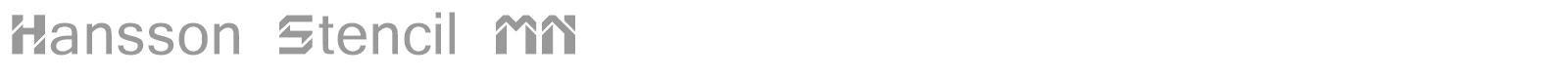 Hansson Stencil MN font preview